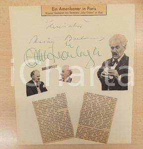 1960 ca GERMANY Attila HORBIGER "Ein Amerikaner in Paris" SIGNED photo collage