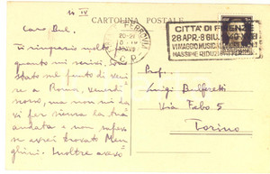 1940 FIRENZE Ettore PASSERIN D'ENTREVES ottiene consenso da GENTILE - AUTOGRAFO