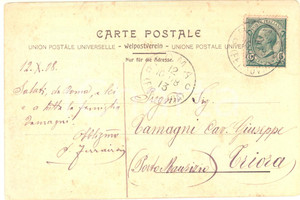 1908 ROMA Cartolina padre Francesco FERRAIRONI  per saluti - AUTOGRAFO FP VG Cartolina postale autografa del noto sacerdote e storico di Triora.Viaggiata, con immagine al recto dell' "Ultima Comunione di S. Gerolamo". CONDIZIONI: G    originale e autentica 1
