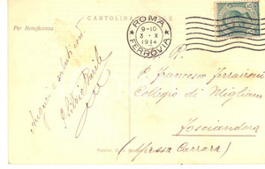 1914 ROMA Cartolina padre Silvio BARILE a padre FERRAIRONI - AUTOGRAFO FP VG