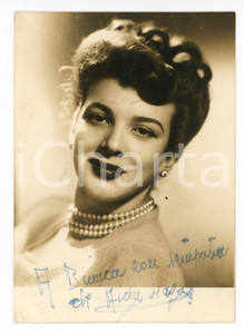 1950 ca BARCELLONA Ritratto di Aida MAYA - Foto seriale AUTOGRAFO 8x12 cm