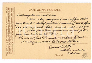 1941 MILANO Cartolina Cesare VERLATO al "maestro" - Autografo FP NV