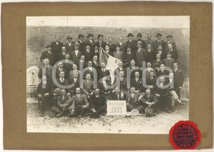 1932 BRA (CN) Gruppo di coscritti leva 1892 - 40 anni - Foto BARBIERI 29x20 cm