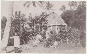 1935 ca TONGA - Pacific Islands -  Ethnic Types - Village - Old postcard