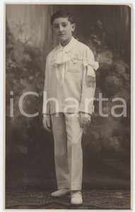 1940 ca REGGIO EMILIA Bambino alla Prima Comunione *Fotocartolina ARS