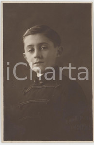 1920 ca PARMA - Ritratto di bambino in divisa - Fotocartolina VAGHI 8x13 cm
