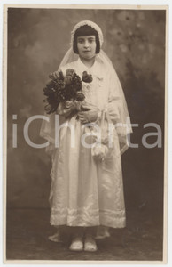 1930 ca REGGIO EMILIA - Bambina alla sua Prima Comunione *Fotocartolina D.BADODI