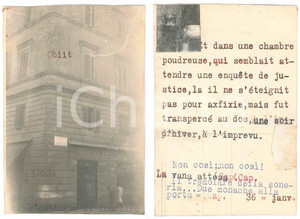 1935 ca ROMA (?) Facciata di un palazzo - Foto CURIOSA 7x11 cm