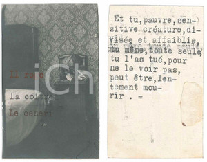 1935 ca ROMA (?) Interno di una camera da letto - Foto CURIOSA 5x8 cm