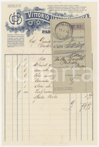 1917 PADOVA Vittorio DALLA BARATTA Drogheria - Fattura commerciale