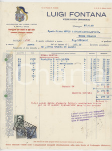 1940 VEDUGGIO CON COLZANO (MB) Luigi FONTANA Guarnizioni per mobili - Fattura