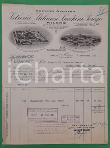 Documento originale, autentico 1955 MILANO Via Savona 61 S.A. LUCCHINI PEREGO  Vetreria Milanese  Fattura 1