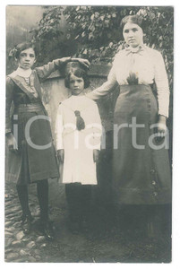 1920 ca COSTUME ITALIA Tre giovani sorelle - Ritratto - Foto 9x14 cm