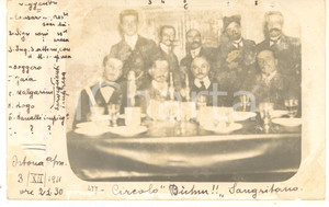 Fotografia d epoca originale 1911 ORTONA CH Circolo Buumm  A tavola  Foto Gigi GREA DANNEGGIATA 1