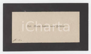 1920 ca NOBILTA' SARDEGNA Maria SALARIS nata GUTIERREZ - Biglietto da visita