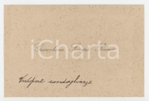 1920 ca MACOMER (?) Gioacchino SCARPA PINNA - Biglietto da visita