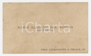 1920 ca NAPOLI CHIAIA Maria ALBERTIS DEL MASTRO Ostetrica *Biglietto da visita