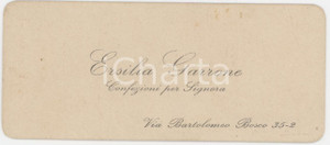 1920 ca GENOVA - Ersilia GARRONE Confezioni per Signora - Biglietto da visita