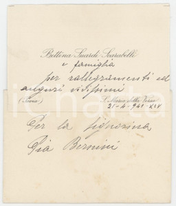 1941 SANTA MARIA DELLA VERSA (PV) Bettina SUARDI SCARABELLI *Biglietto da visita