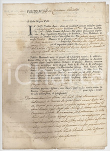 1784 POGGIO RUSCO Investitura per due pezze di terra - Famiglia PRADELLA