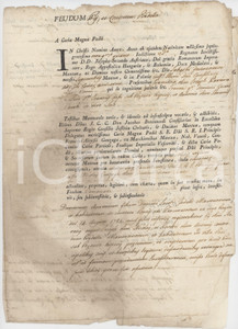 1784 POGGIO RUSCO (MN) Investitura per terra arativa - Famiglia PRADELLA