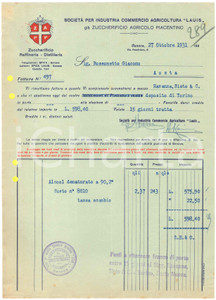 1931 GENOVA - Società per Industria Commercio Agricoltura "LAUIS" - Fattura (2)