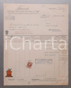 1936 MILANO Via Borgognone 46 - FRANCK Industria Succedanei al Caffè - Fattura