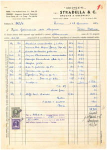1950 TORINO Corso Dante 40 - "COLONCAFFÈ" S.r.l. STRADELLA & C. - Fattura (2)