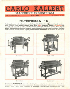 1930 ca MILANO via Vittor Pisani - Carlo KALLERT Macchine industriali *Volantino