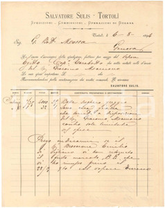 1894 TORTOLÌ (NU) Salvatore SULIS Spedizioni Operazioni di dogana - Fattura (1)