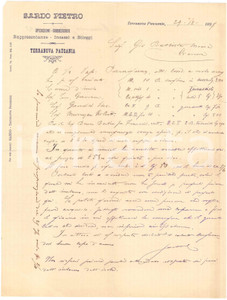 1897 SARDEGNA OLBIA Lettera Pietro SARDO per vendita di sughero