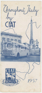 1957 ITALIA - ROMA - Trasporti CIAT - Pieghevole orari ENGLISH