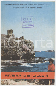 1960 ca SICILIA Riviere dell'ETNA - Riviera dei CICLOPI - Pieghevole ILLUSTRATO