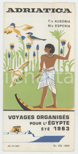 1963 VENEZIA ADRIATICA Voyages EGYPTE - T/s AUSONIA M/s ESPERIA *Programme