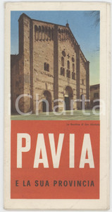 1963 TURISMO - PAVIA e la sua provincia - Pieghevole ILLUSTRATO con mappa Pubblicazione pubblicitaria d'epoca, illustrata.PAGINE: 20 facciate (fronte/retro) GOOD/buono  Formato: 10x19 cm originale e autentica 1