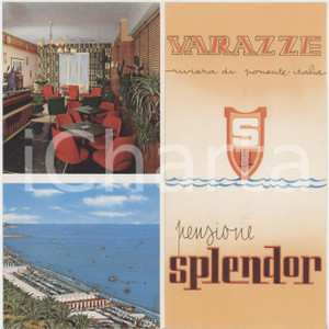 1970 ca TURISMO LIGURIA VARAZZE - Pensione SPLENDOR - Pieghevole illustrato