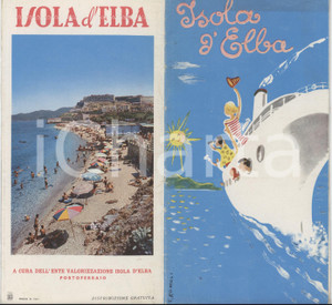 1970 ca TURISMO ISOLA D'ELBA - Pieghevole ILLUSTRATO F. ROMOLI