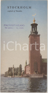1959 TOURISM - STOCKHOLM Capital of SWEDEN - ILLUSTRATED brochure map
