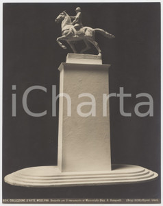 1935 ca Artista Romano ROMANELLI Bozzetto statua Armando DIAZ Foto seriale 19x25