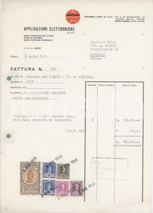 1965 MILANO Via C. De Cristoforis 10 AETRON Applicazioni elettroniche - Fattura