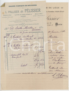 1910 TUNIS - L. PELISSIER Fabrique de carrés et bouchons - Vente ballots carrés