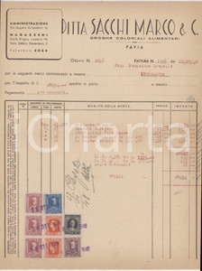 1948 PAVIA Via A. Gilardelli 16 - Ditta Marco SACCHI & C. Droghe - Fattura (1)