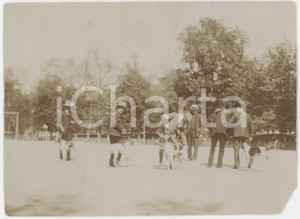 1910 ca ITALIA COSTUME Gruppo di cacciatori con i cani - Foto 11x8 cm