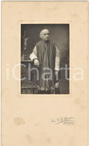 1900 ca ALESSANDRIA Ritratto di prelato con crocifisso - Foto G. B. MIGNONE