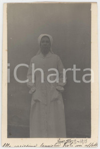 1915 NEIVE (CN) Ritratto di suora infermiera - Foto VINTAGE 8x12 cm