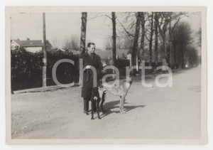 1950 ca GERMANIA Circo Carl HAGENBECK - Artista con due cani - Foto 10x7 cm
