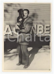 1950 ca GERMANIA Circo Carl HAGENBECK - Artista con un cane - Foto 7x9 cm