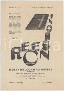 1930 RIVISTA BIBLIOGRAFICA MENSILE - Recensioni - Il Poema della Nuova Italia Rivista originale d'epoca, anno II - n&deg; 10-11.PAGINE: 16 POOR/danneggiato residui di colla e carta all'ultima pagina Formato: 17x24 cm originale e autentica 1
