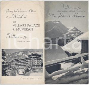 1950 ca VILLARS-SUR-OLLON - Villars Palace & Muvereau - Pieghevole ILLUSTRATO