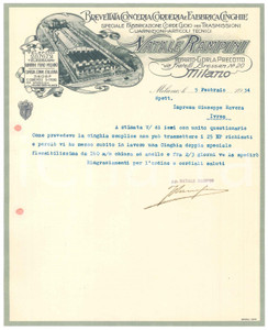 1934 MILANO Via F.lli Bressan 20 - Natale RAMPINI Conceria Corderia *Lettera (2)